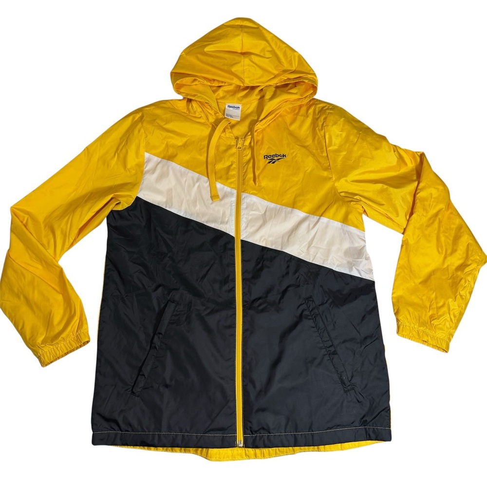 Reebok Classics Vector Windbreaker Jacket EC4559 Toxic Yellow Black 90s Vintage